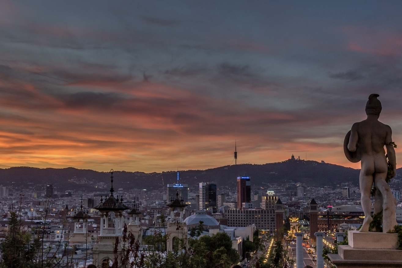 Puesta de Sol desde MNAC Puesta de Sol desde MNAC